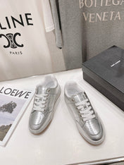 SL SL/61 SNEAKERS SILVER PERFORATED CALFSKIN