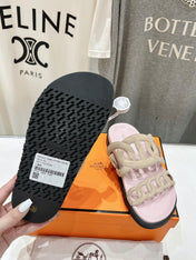 EXTRA SANDAL PASTEL PINK CALFSKIN