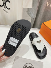 EMPIRE SANDAL BLACK MIX WHITE CALFSKIN