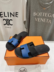 IZMIR SANDAL BLACK MIX COBALT LAMBSKIN