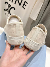 PRA PRINTED COTTON SNEAKERS WHITE CANVAS