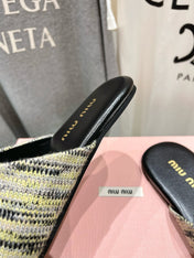 KNITTED MULES IN MULTICOLOR WOOL