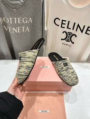 KNITTED MULES IN MULTICOLOR WOOL