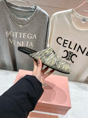 KNITTED MULES IN MULTICOLOR WOOL
