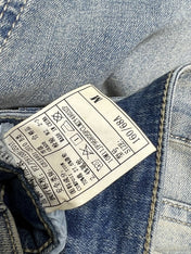Joewe 25 Chain-decorated Jeans Blue Cotton Fabric