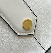 FENDI 27 BAG IN WHITE CALFSKIN WITH GOLD HARDWARE