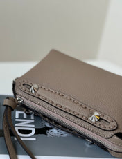 BY THE WAY SELLERIA MINI 20 IN MEDIUM BROWN GRAINED CALFSKIN