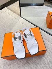 Ines sandal white calfskin