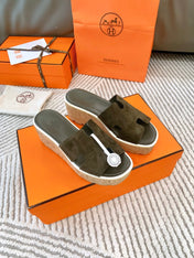 EZE 65 SANDAL ARMY SUEDE
