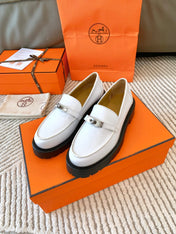 ICONE LOAFER IN WHITE CALFSKIN