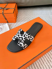 ORAN SANDAL IN BLACK MIX WHITE SUEDE