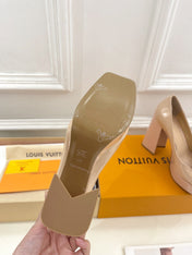 SHAKE MARY JANE HIGH HEEL 12 CM IN BISQUE BEIGE CALFSKIN