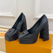 SHAKE MARY JANE HIGH HEEL 12 CM IN BLACK CALFSKIN