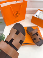KOS CLOG IN BRONZE BROWN CALFSKIN