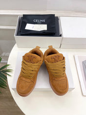 HUNTINGTON LOW LACE-UP SNEAKER IN PERU BROWN SUEDE AND MESH