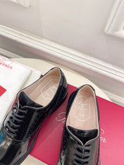 VIV' RANGERS LACE-UPS IN BLACK CALFSKIN