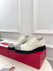 VIV' RANGERS LACE-UPS IN WHITE CALFSKIN
