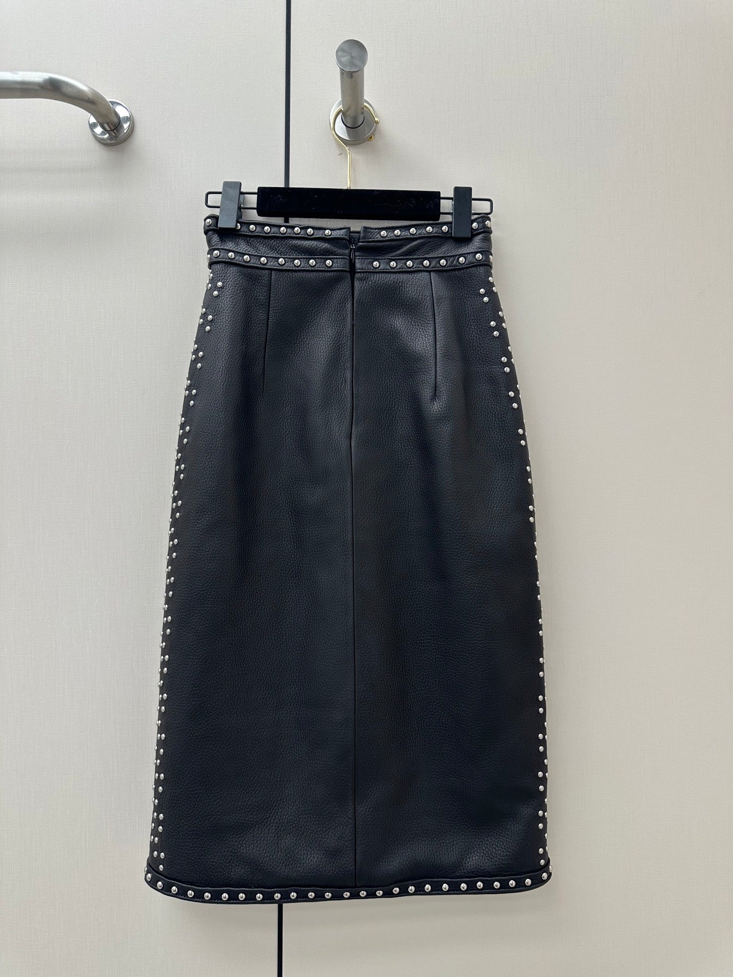 HERMES 26S LEATHER SKIRT 734