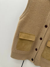 LORO PIANA 26S HIGH-NECK BUTTONED KNIT VEST 912