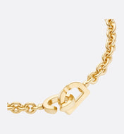 CD 26S CD LOGO CHUNKY CHAIN NECKLACE IN GOLD TONE METAL 631003