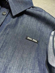 MIUMIU 26S SLEEVELESS DENIM SHIRT DRESS 1232