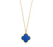 CLOVER NECKLACE TURQUOISE PINK GOLD