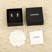 FRAGRANT FLOWER DOUBLE C GOLD EARRINGS
