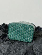 GOYA MAKEUP BOX BAG 20CM GREEN CANVAS
