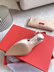 Vlogo Slingback Pump 65MM Shiny White