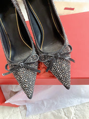 High-heels Pump Crystals 10cm Black With Crystals