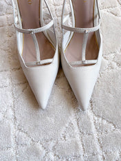 2 Rockstud Slingback 90mm Matte White