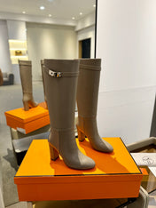 STORY BOOT 85MM IN PEANUT BROWN CALFSKIN